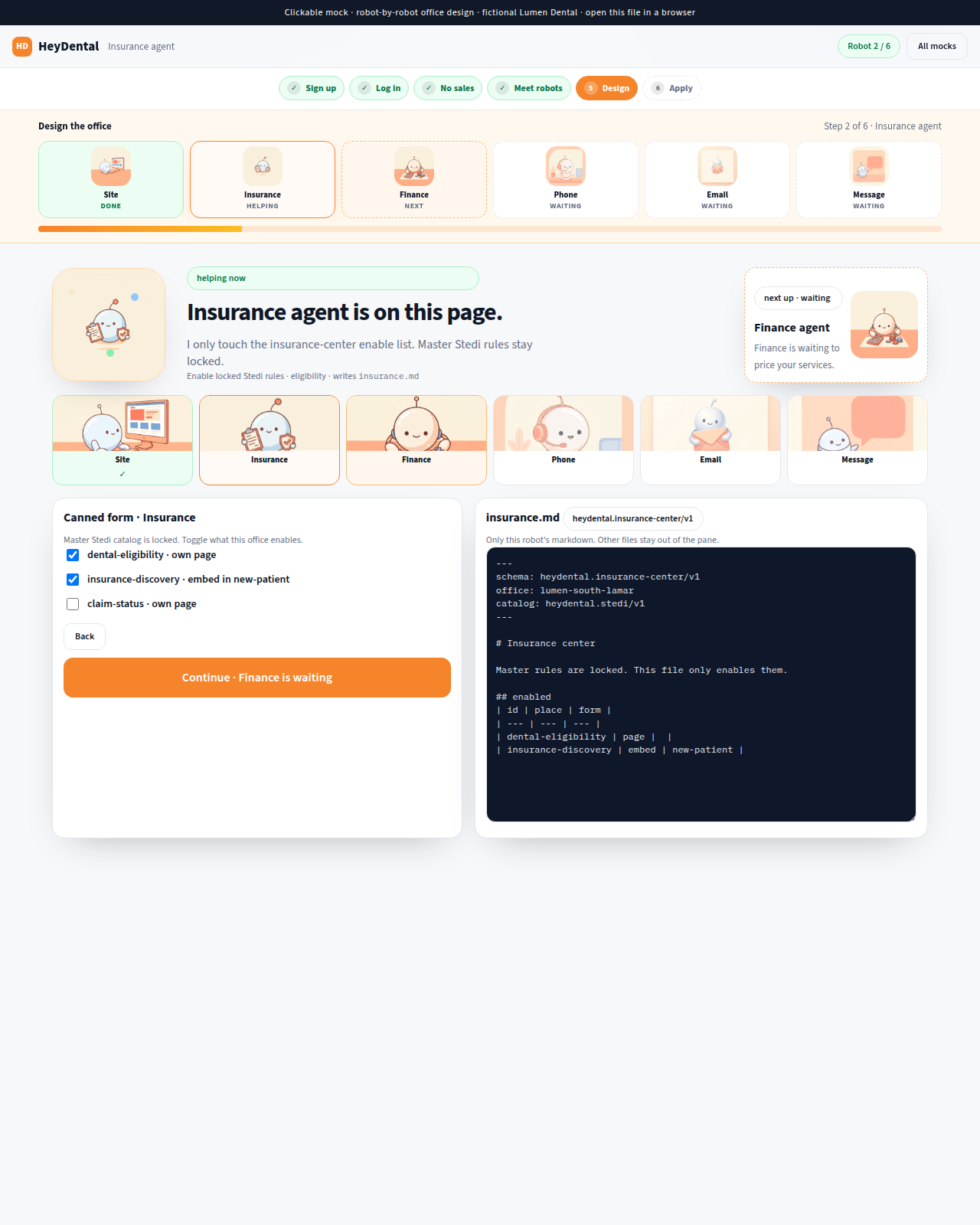 SAMPLE insurance onboarding