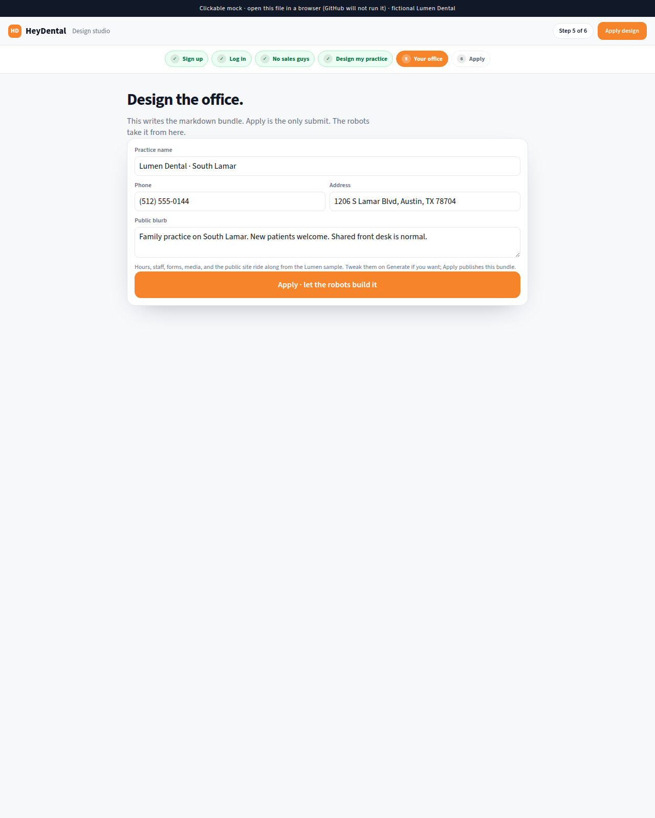SAMPLE site designer