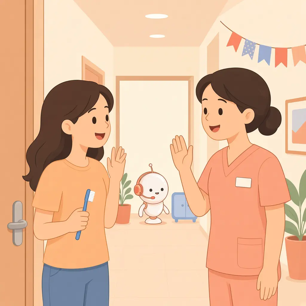 Happy patient follow-up moment